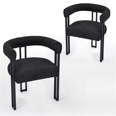 mahjabi fabric upholstered metal armchair|Mahjabi Fabric Metal Upholstered Back Arm Chair (Set of 2).